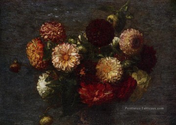 Chrysanthèmes2 peintre de fleurs Henri Fantin Latour Peinture à l'huile